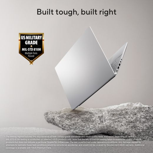 ASUS Vivobook S 14 14" Laptop - AMD Ryzen™ 7, 1TB SSD, 16 GB RAM - Silver - Annotation - Built tough